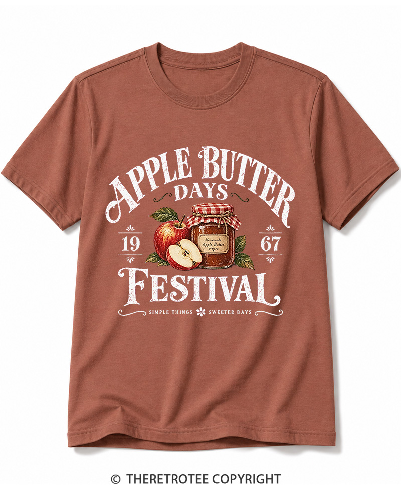 TheRetroTee 1967 Vintage Apple Butter Graphic Cotton T-Shirt
