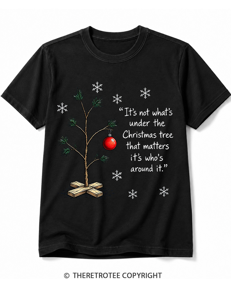 TheRetroTee Christmas Tree Quote 1960s Cotton T-Shirt