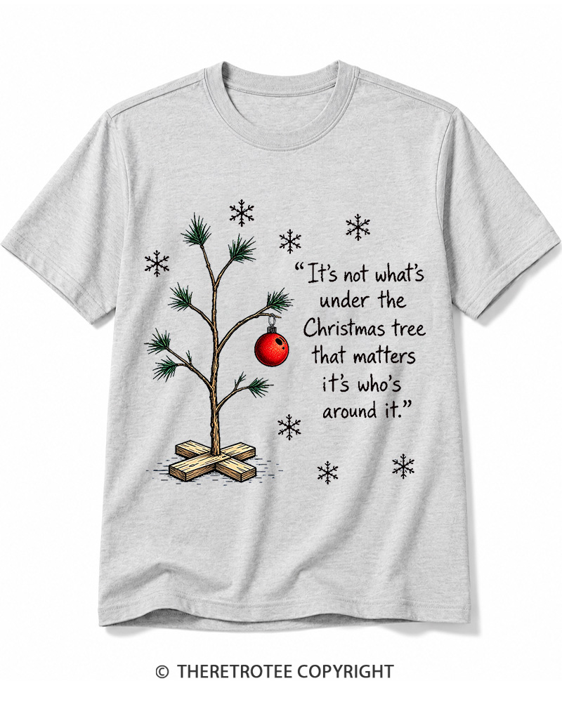 TheRetroTee Christmas Tree Quote 1960s Cotton T-Shirt