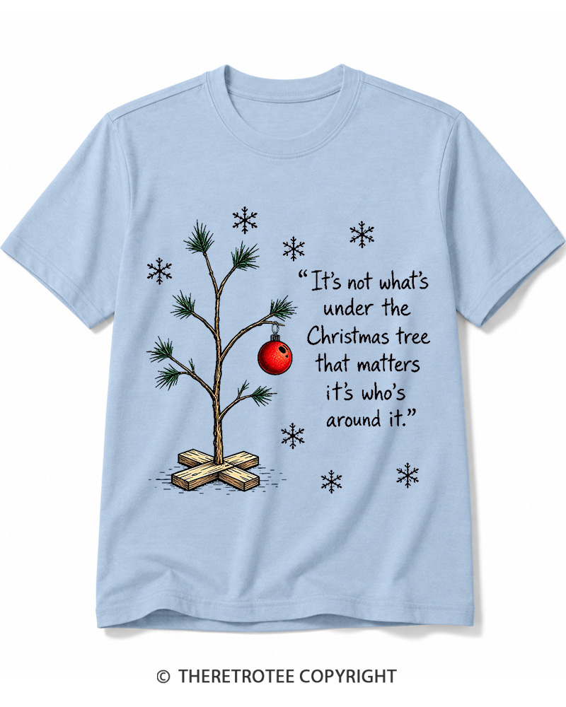 TheRetroTee Christmas Tree Quote 1960s Cotton T-Shirt