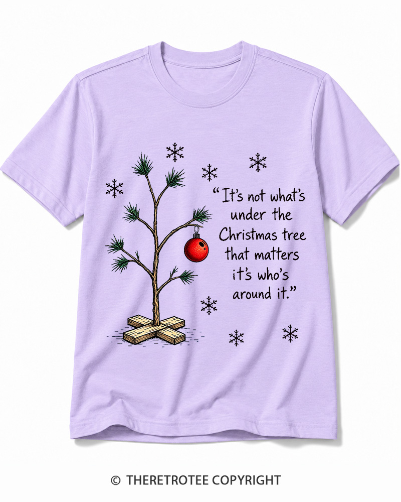 TheRetroTee Christmas Tree Quote 1960s Cotton T-Shirt