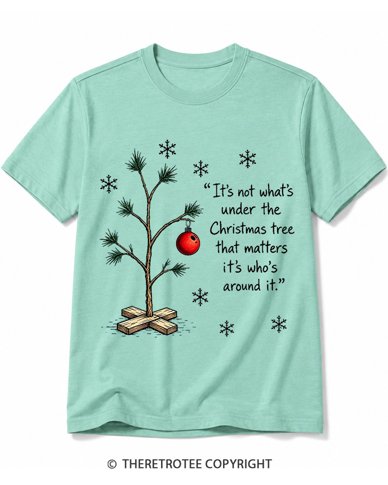 TheRetroTee Christmas Tree Quote 1960s Cotton T-Shirt