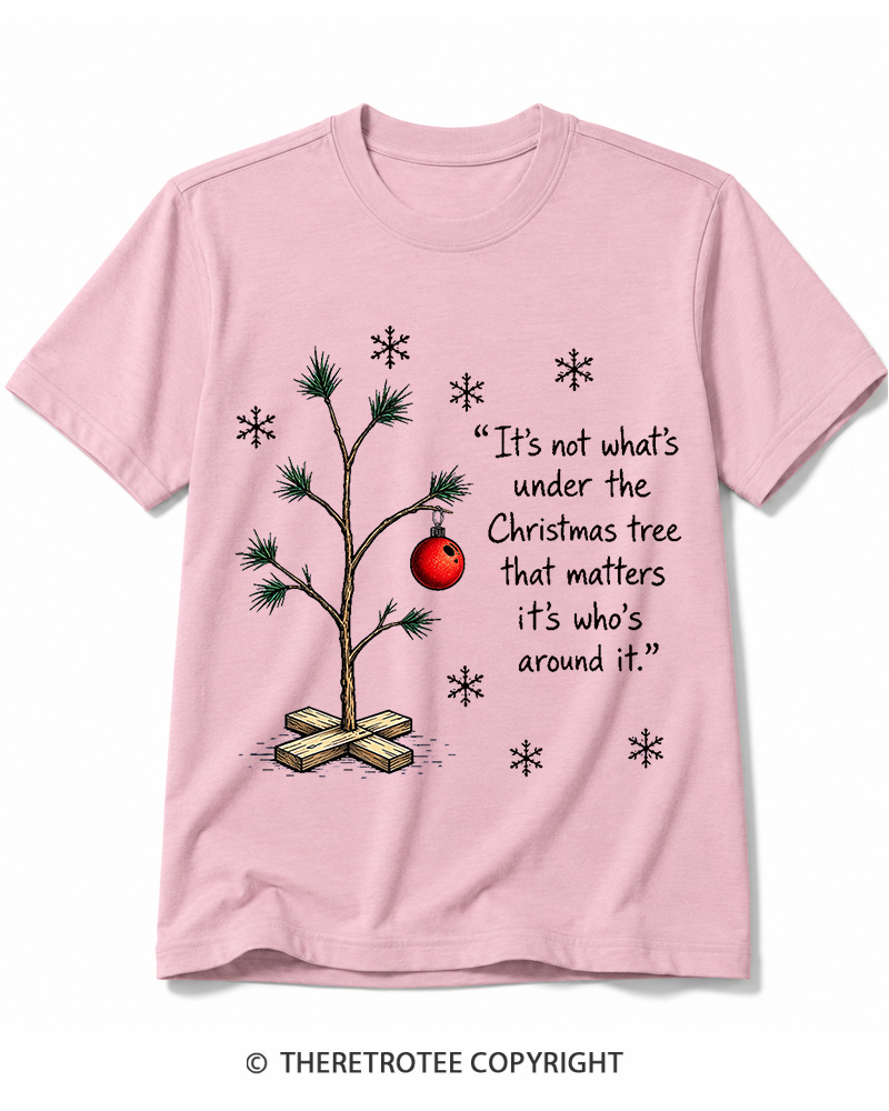 TheRetroTee Christmas Tree Quote 1960s Cotton T-Shirt