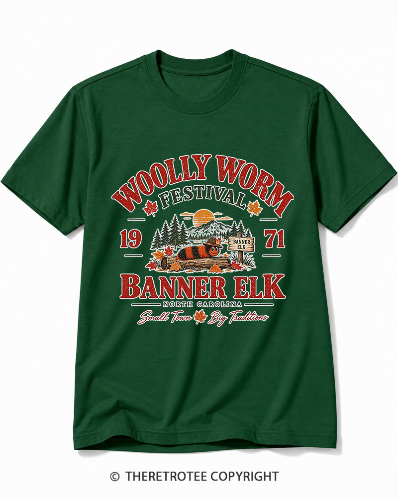 TheRetroTee 1971 Woolly Worm Festival Cotton T-Shirt