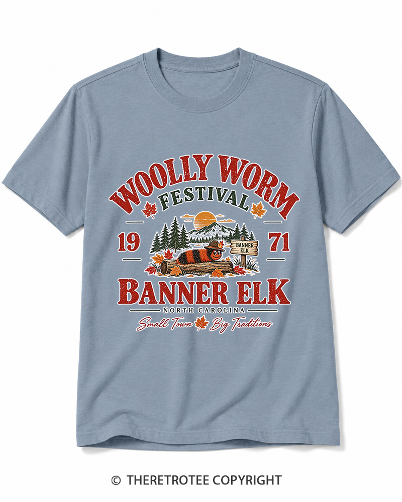 TheRetroTee 1971 Woolly Worm Festival Cotton T-Shirt