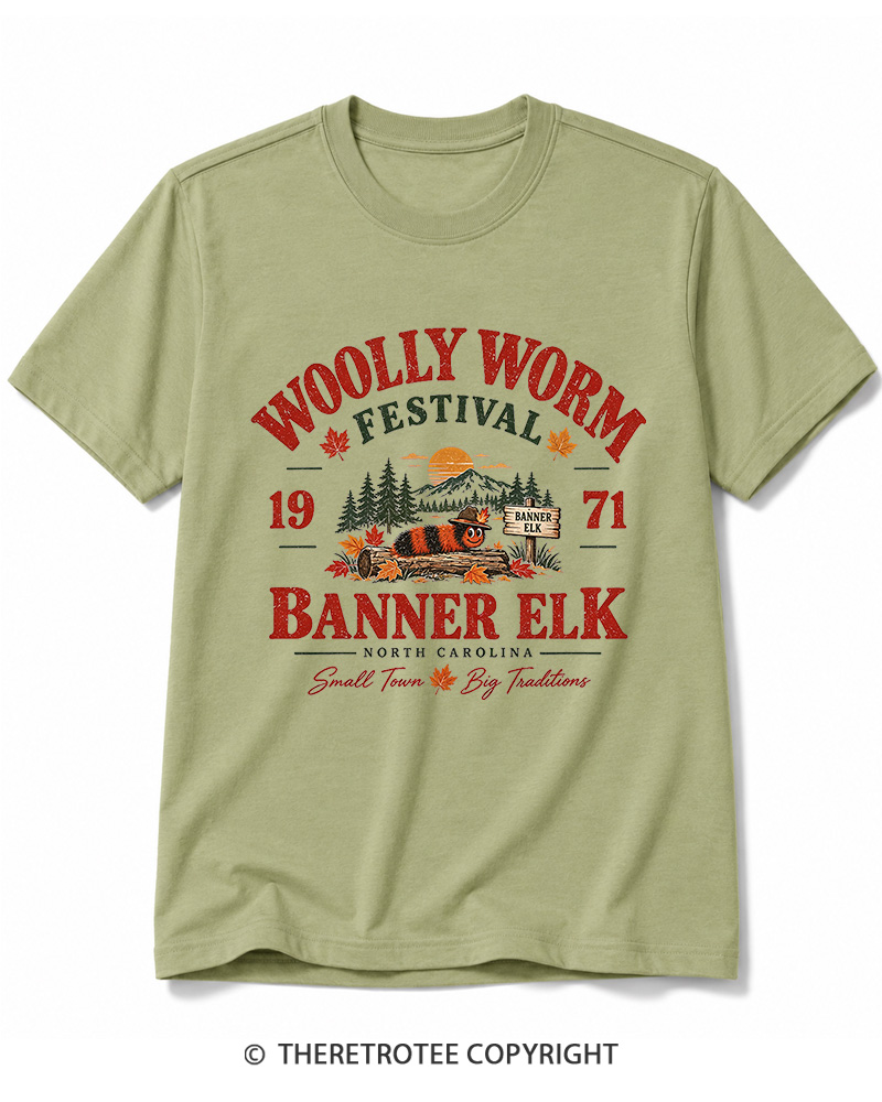 TheRetroTee 1971 Woolly Worm Festival Cotton T-Shirt