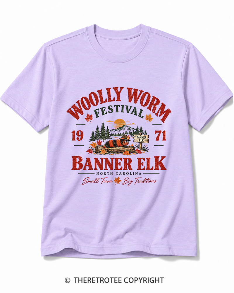TheRetroTee 1971 Woolly Worm Festival Cotton T-Shirt
