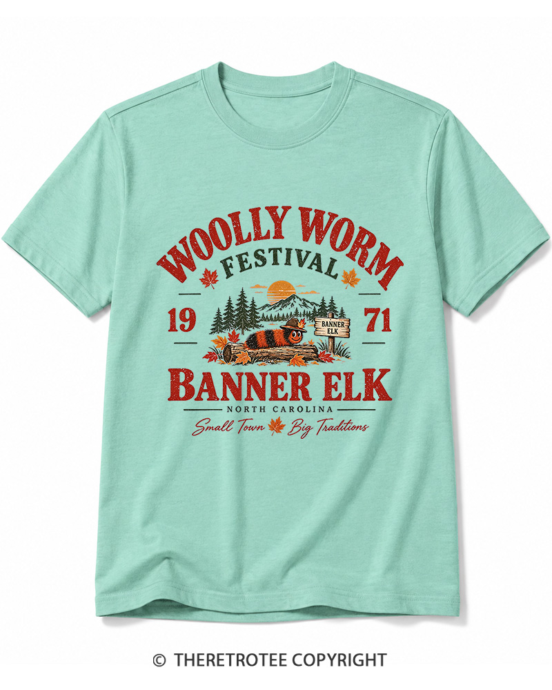 TheRetroTee 1971 Woolly Worm Festival Cotton T-Shirt