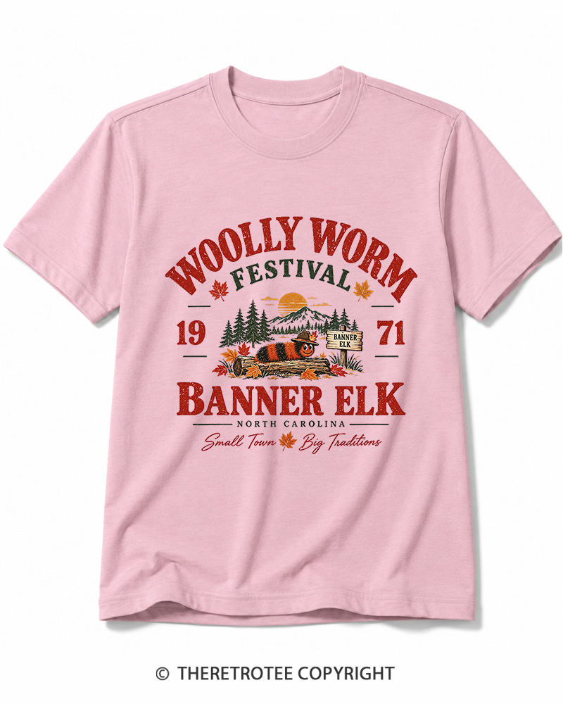 TheRetroTee 1971 Woolly Worm Festival Cotton T-Shirt
