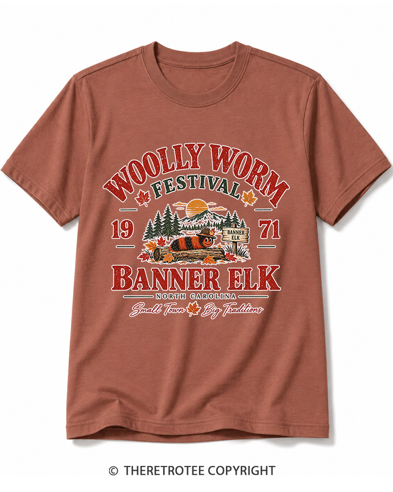 TheRetroTee 1971 Woolly Worm Festival Cotton T-Shirt