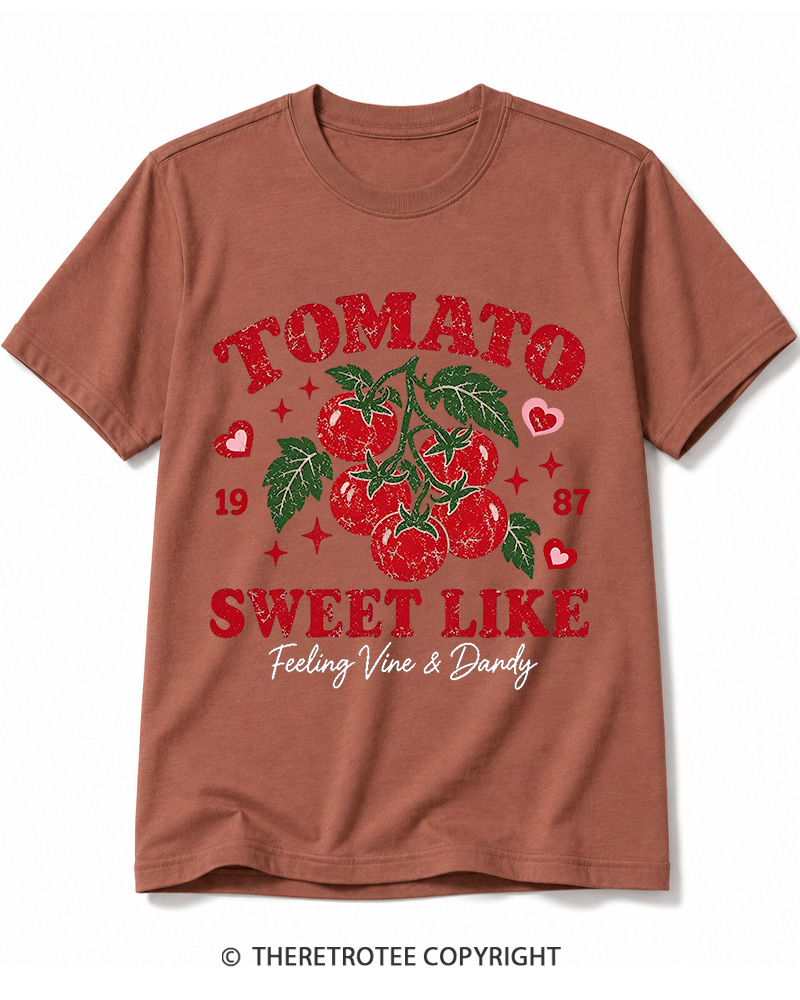 TheRetroTee 1987 American Vintage Tomato Graphic Cotton T-Shirt