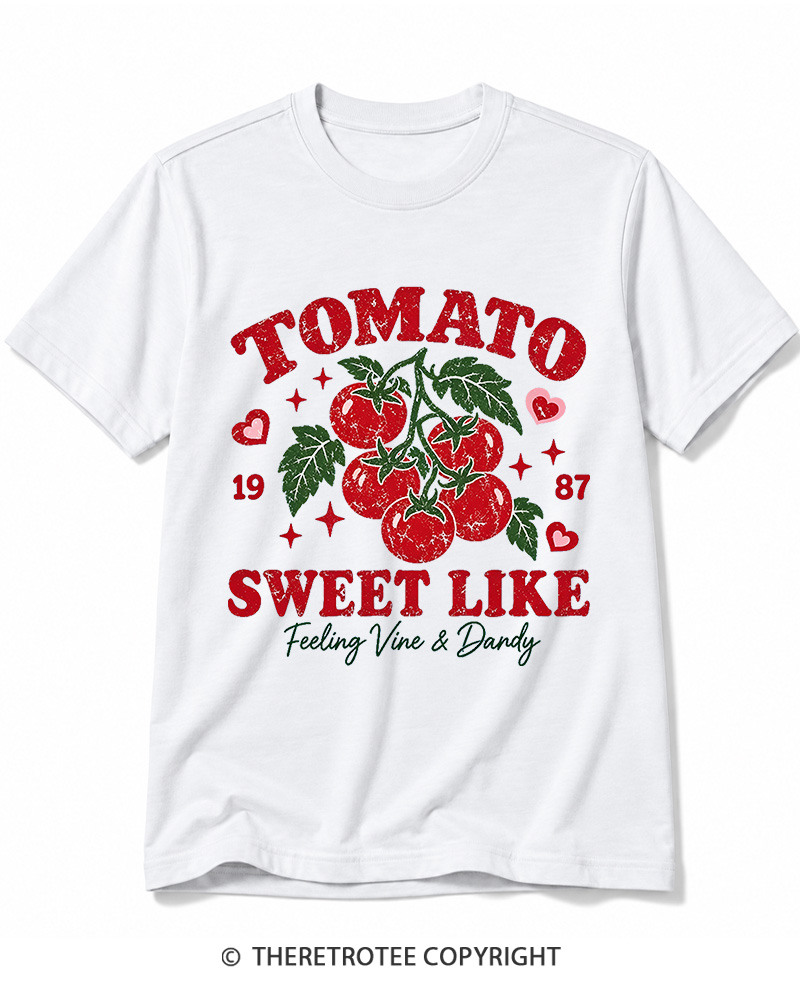 TheRetroTee 1987 American Vintage Tomato Graphic Cotton T-Shirt