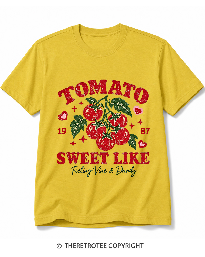 TheRetroTee 1987 American Vintage Tomato Graphic Cotton T-Shirt