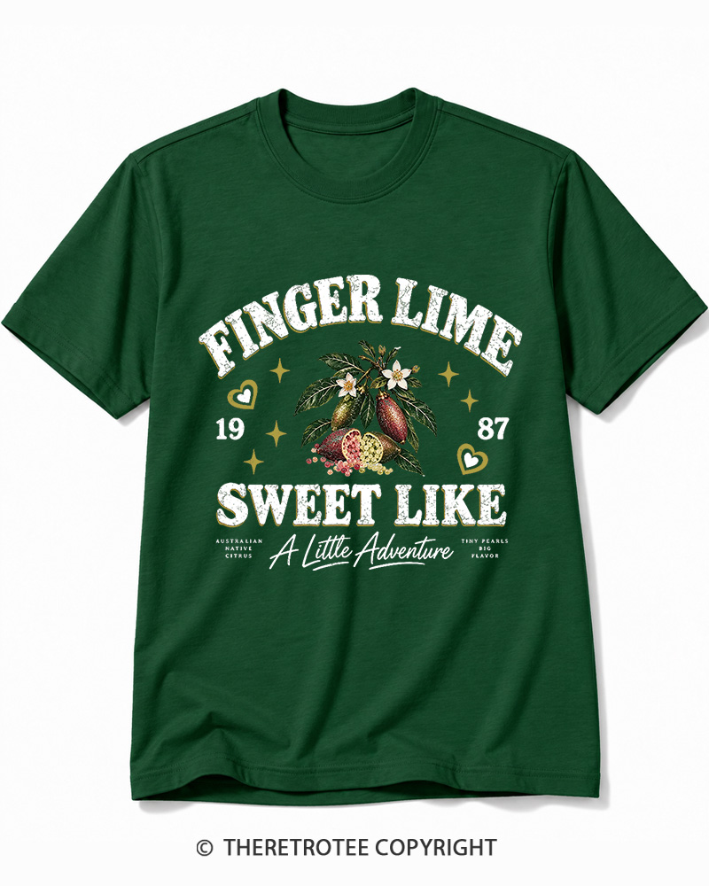 TheRetroTee 1987 Australian Vintage Finger Lime Graphic Cotton T-Shirt