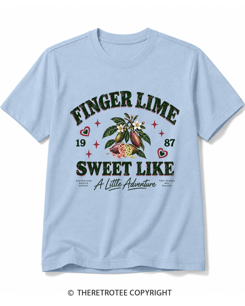 TheRetroTee 1987 Australian Vintage Finger Lime Graphic Cotton T-Shirt