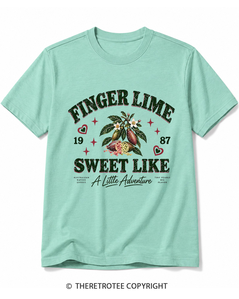 TheRetroTee 1987 Australian Vintage Finger Lime Graphic Cotton T-Shirt