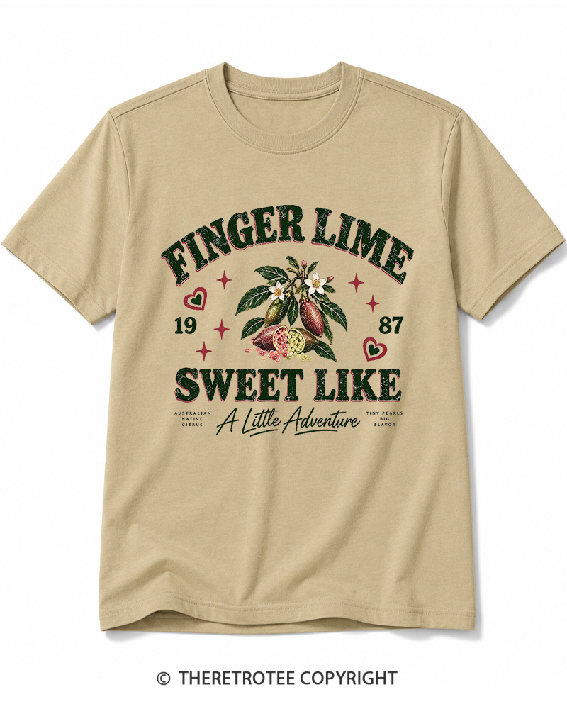 TheRetroTee 1987 Australian Vintage Finger Lime Graphic Cotton T-Shirt