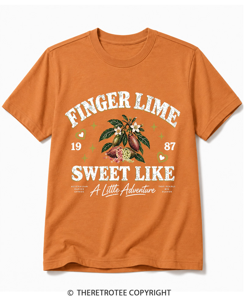 TheRetroTee 1987 Australian Vintage Finger Lime Graphic Cotton T-Shirt