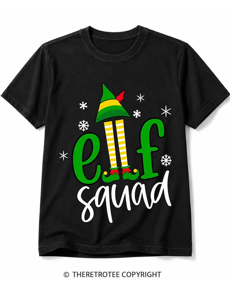 TheRetroTee Elf Squad Vintage Cotton T-Shirt