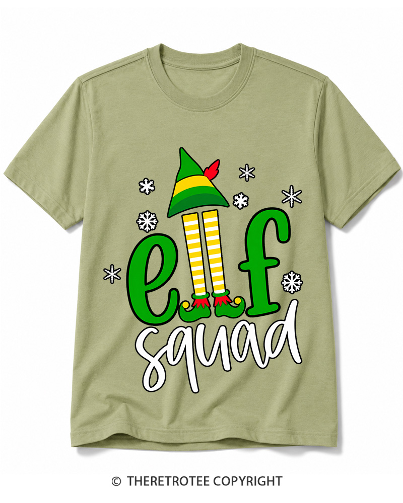 TheRetroTee Elf Squad Vintage Cotton T-Shirt