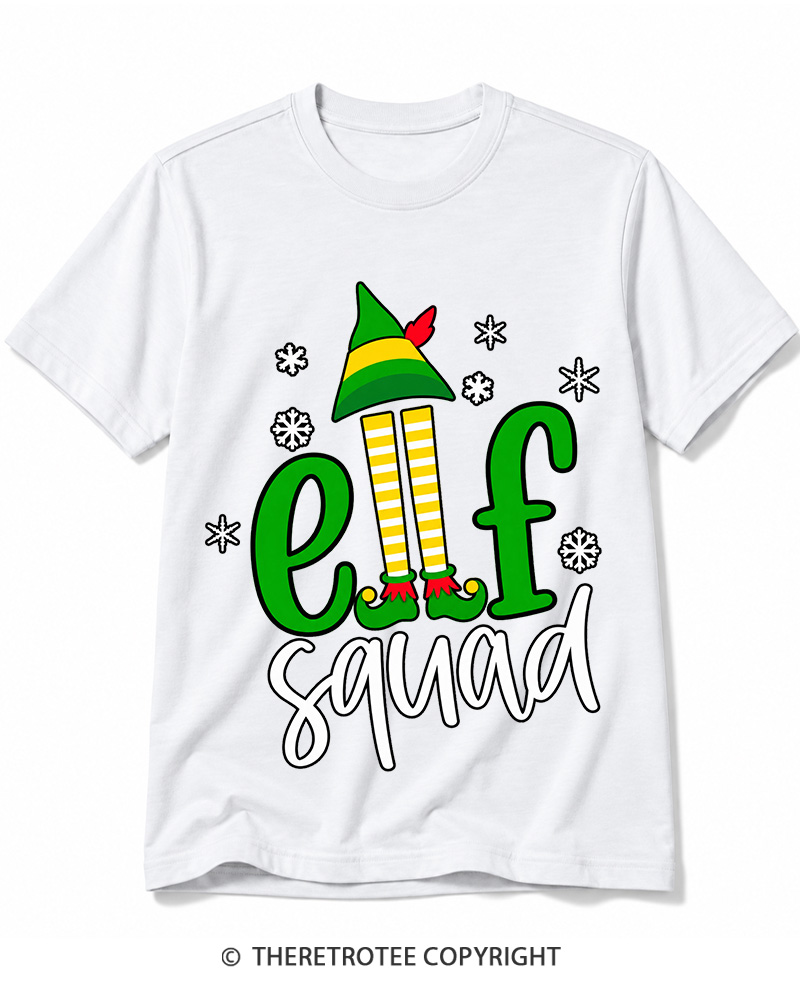 TheRetroTee Elf Squad Vintage Cotton T-Shirt