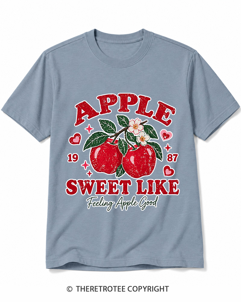 TheRetroTee 1987 Vintage Apple Graphic Cotton T-Shirt