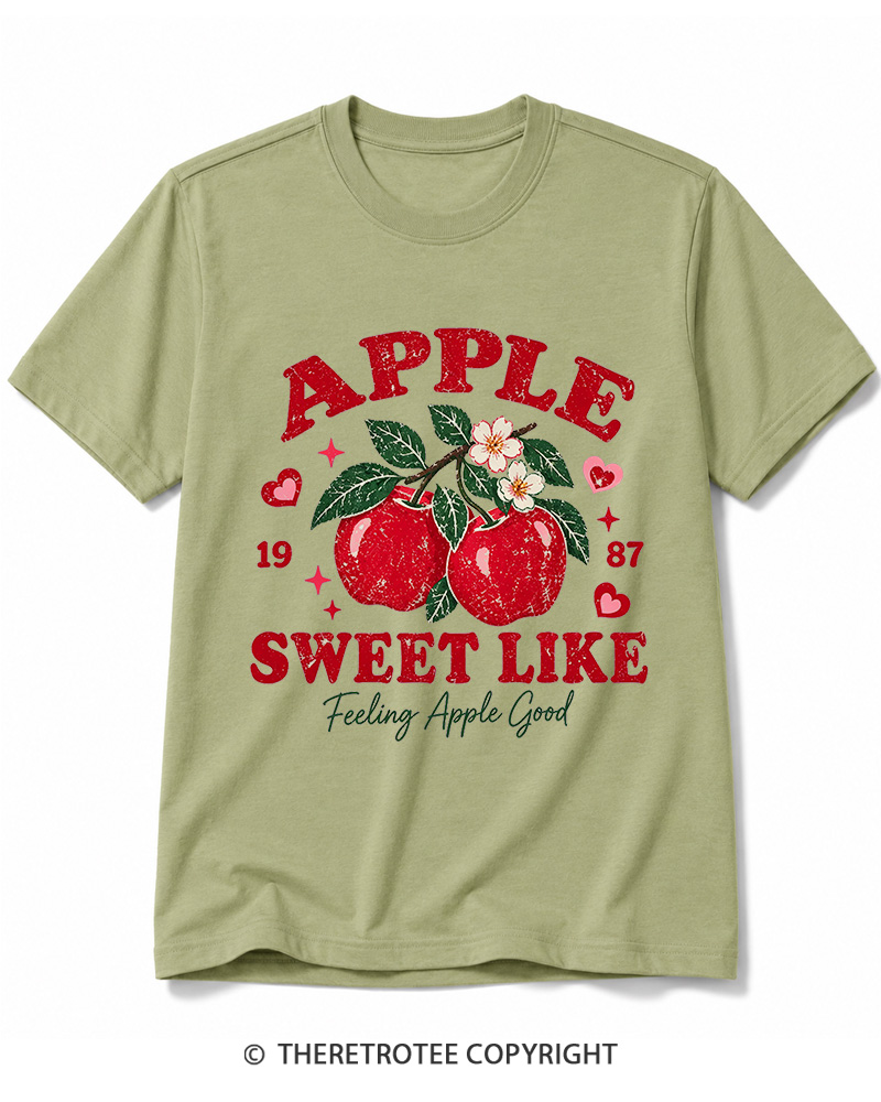 TheRetroTee 1987 Vintage Apple Graphic Cotton T-Shirt