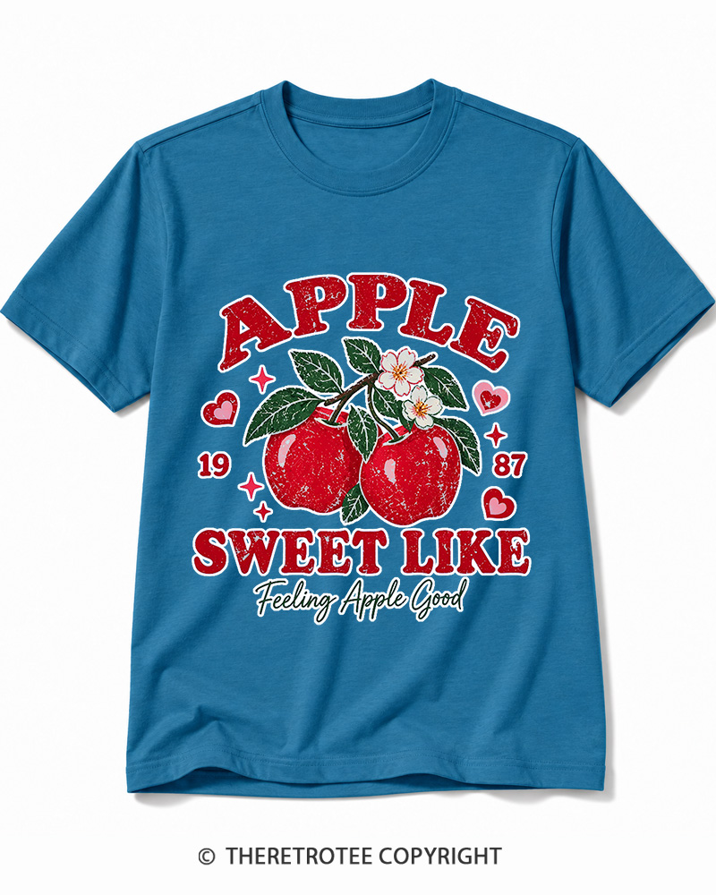 TheRetroTee 1987 Vintage Apple Graphic Cotton T-Shirt
