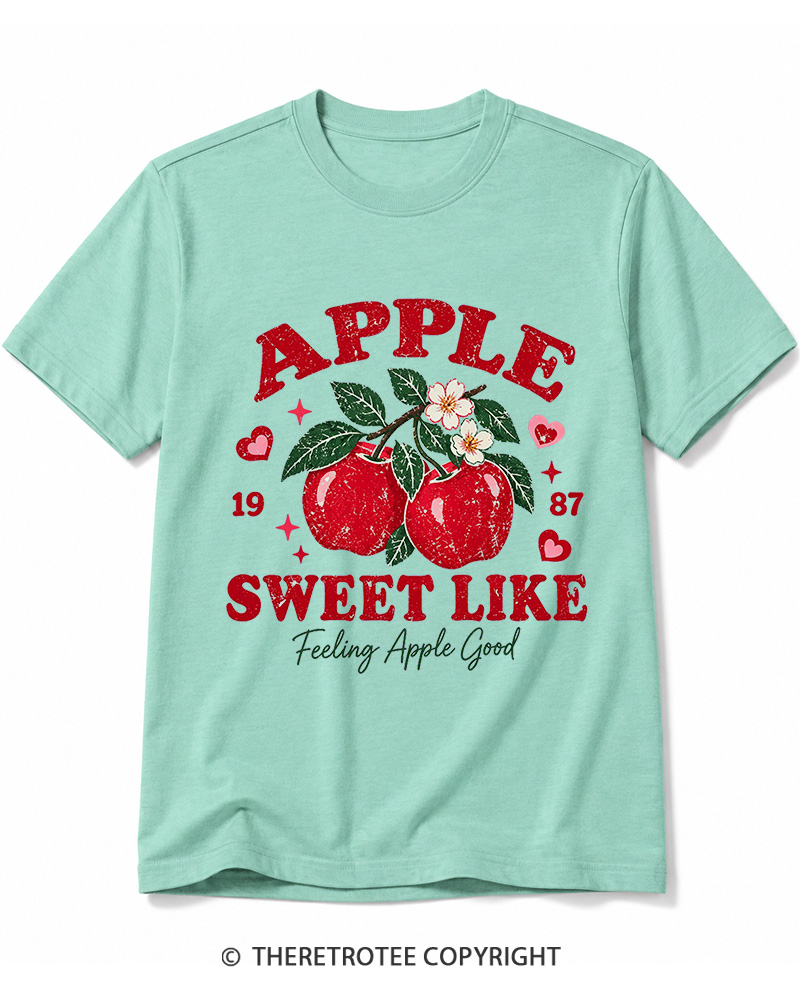 TheRetroTee 1987 Vintage Apple Graphic Cotton T-Shirt