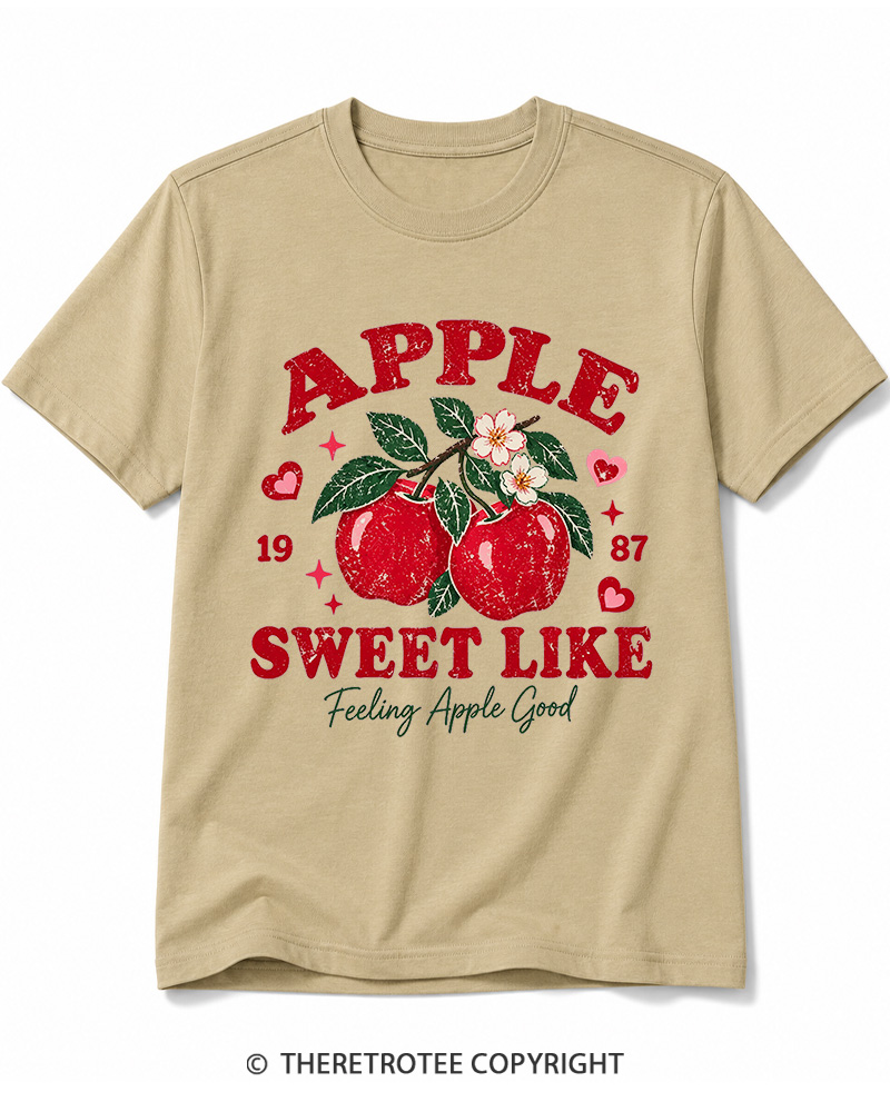 TheRetroTee 1987 Vintage Apple Graphic Cotton T-Shirt