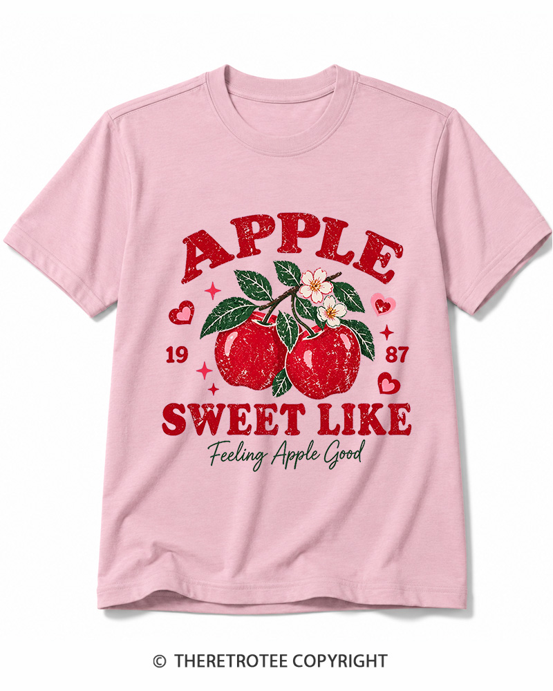 TheRetroTee 1987 Vintage Apple Graphic Cotton T-Shirt