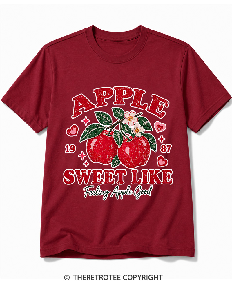 TheRetroTee 1987 Vintage Apple Graphic Cotton T-Shirt
