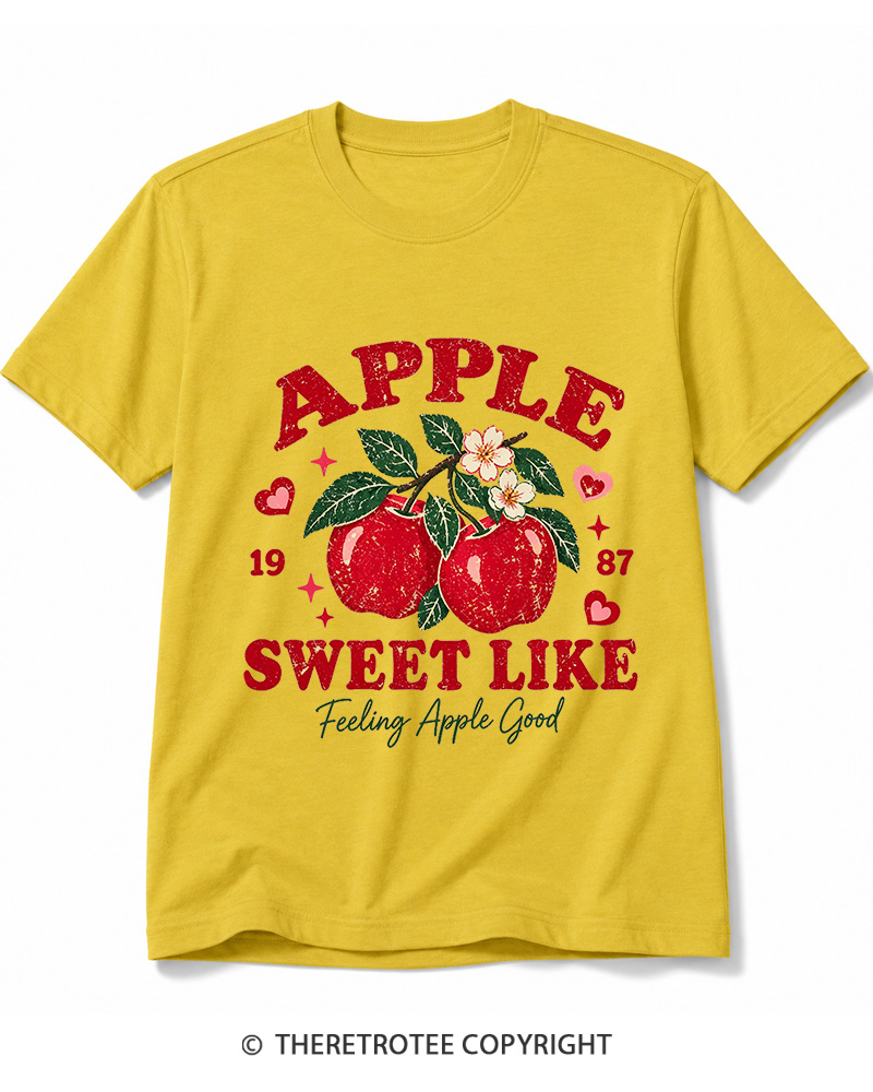 TheRetroTee 1987 Vintage Apple Graphic Cotton T-Shirt