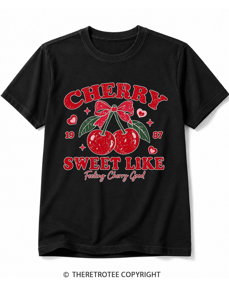 TheRetroTee 1987 Vintage Cherry Graphic Cotton T-Shirt