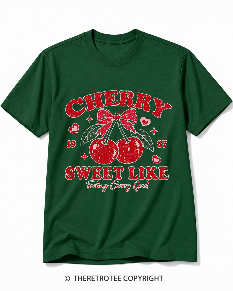 TheRetroTee 1987 Vintage Cherry Graphic Cotton T-Shirt