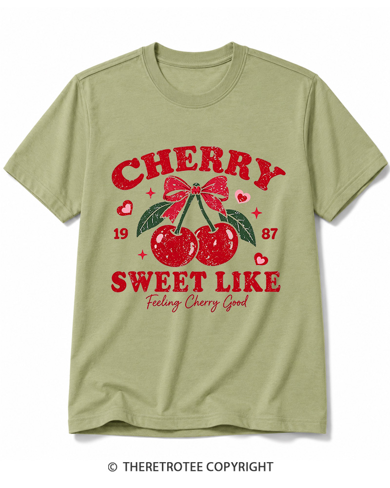 TheRetroTee 1987 Vintage Cherry Graphic Cotton T-Shirt