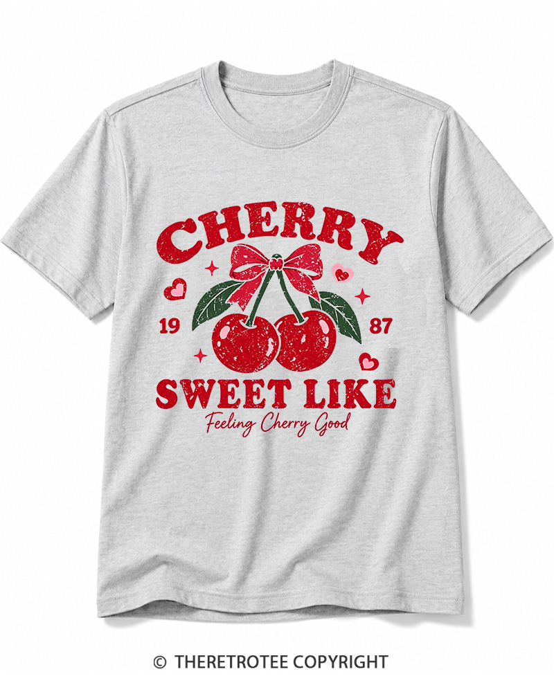 TheRetroTee 1987 Vintage Cherry Graphic Cotton T-Shirt
