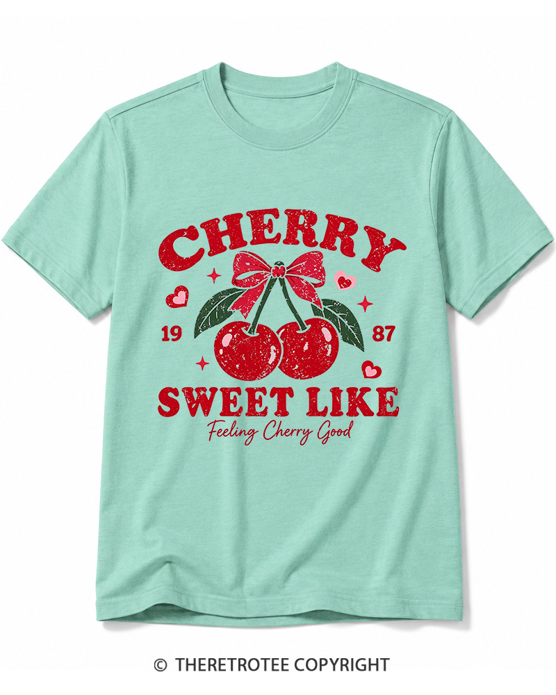 TheRetroTee 1987 Vintage Cherry Graphic Cotton T-Shirt