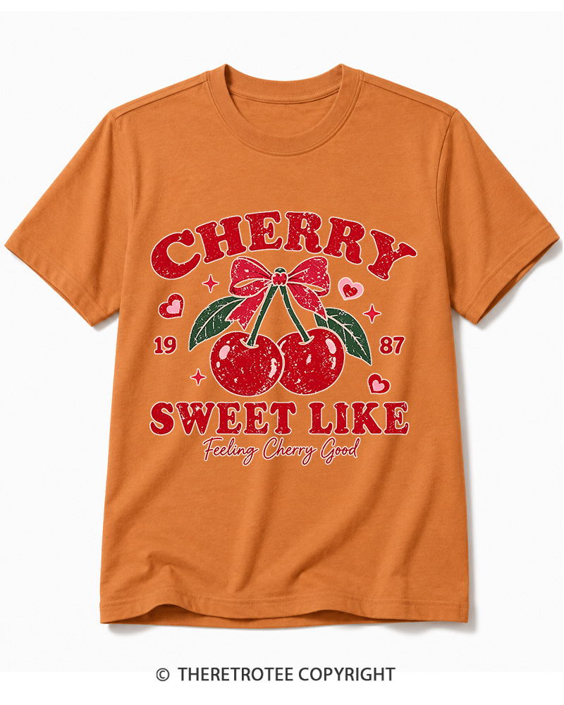 TheRetroTee 1987 Vintage Cherry Graphic Cotton T-Shirt