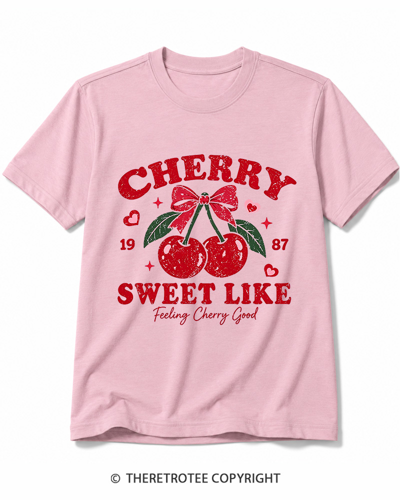 TheRetroTee 1987 Vintage Cherry Graphic Cotton T-Shirt