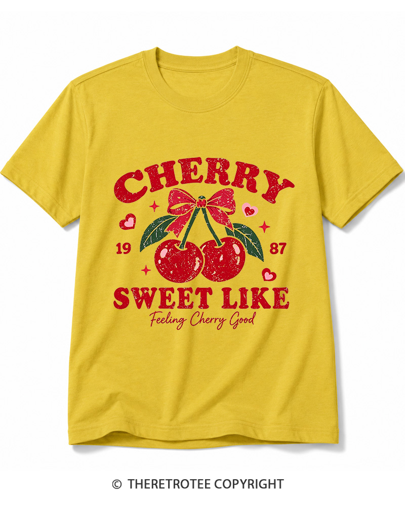 TheRetroTee 1987 Vintage Cherry Graphic Cotton T-Shirt