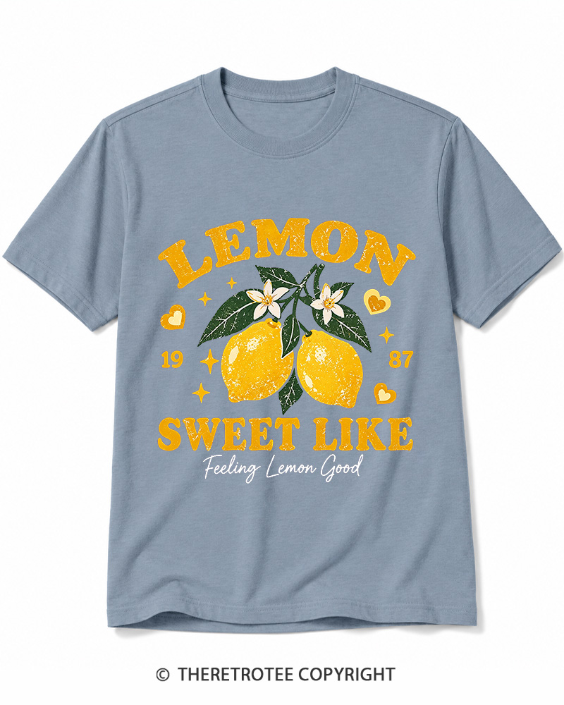 TheRetroTee 1987 Vintage Lemon Graphic Cotton T-Shirt