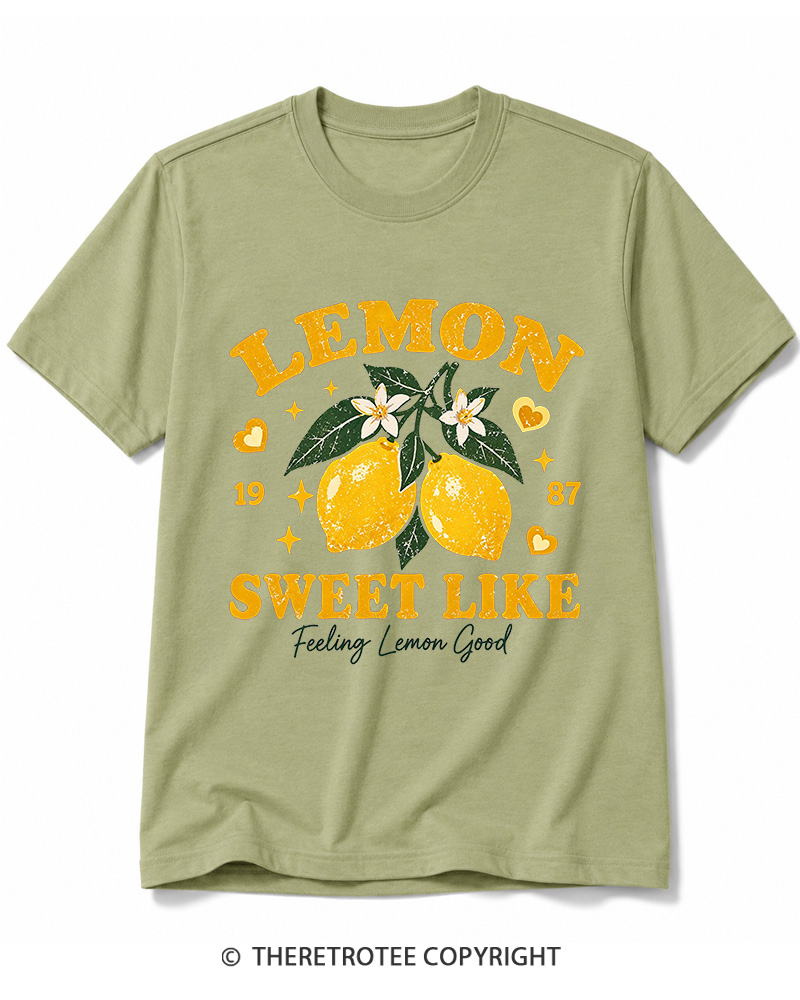 TheRetroTee 1987 Vintage Lemon Graphic Cotton T-Shirt