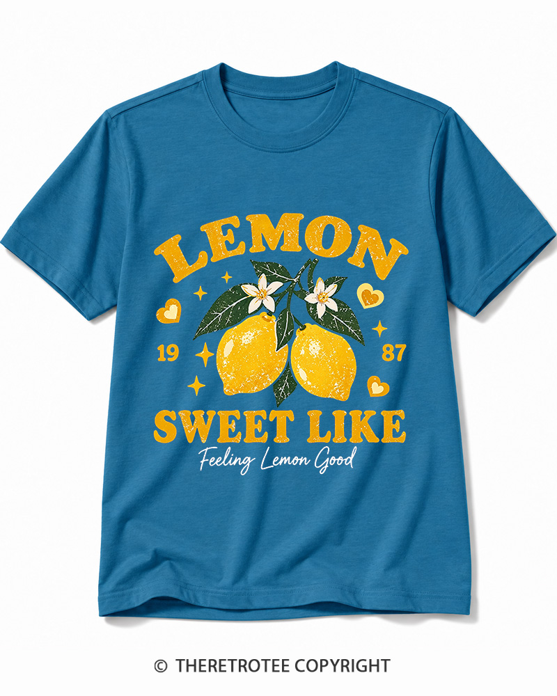 TheRetroTee 1987 Vintage Lemon Graphic Cotton T-Shirt