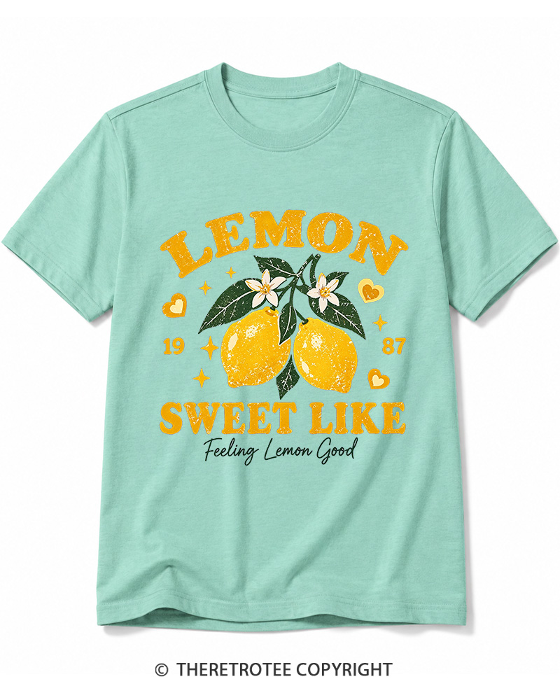 TheRetroTee 1987 Vintage Lemon Graphic Cotton T-Shirt