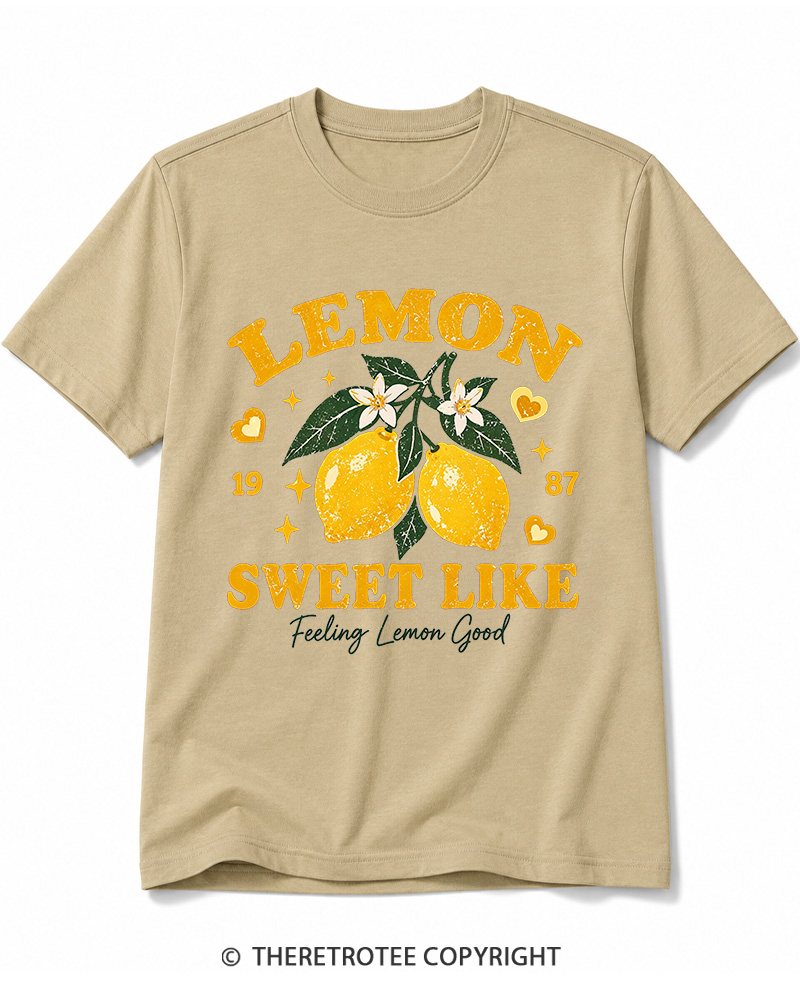 TheRetroTee 1987 Vintage Lemon Graphic Cotton T-Shirt