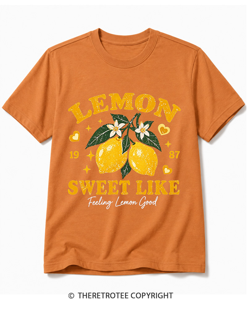 TheRetroTee 1987 Vintage Lemon Graphic Cotton T-Shirt