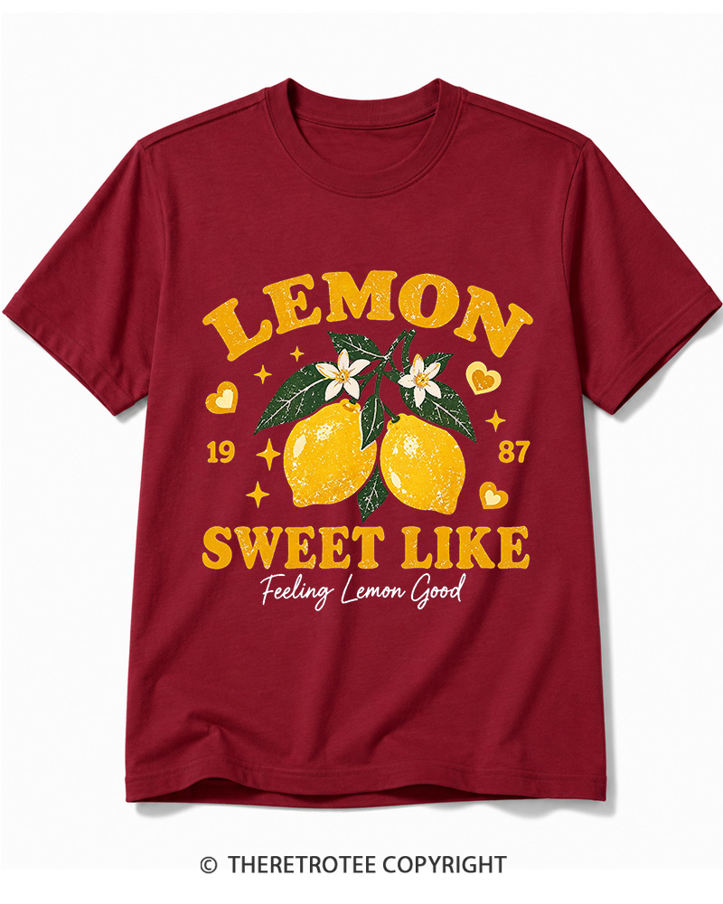 TheRetroTee 1987 Vintage Lemon Graphic Cotton T-Shirt