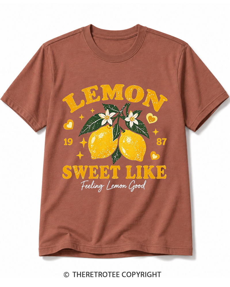TheRetroTee 1987 Vintage Lemon Graphic Cotton T-Shirt