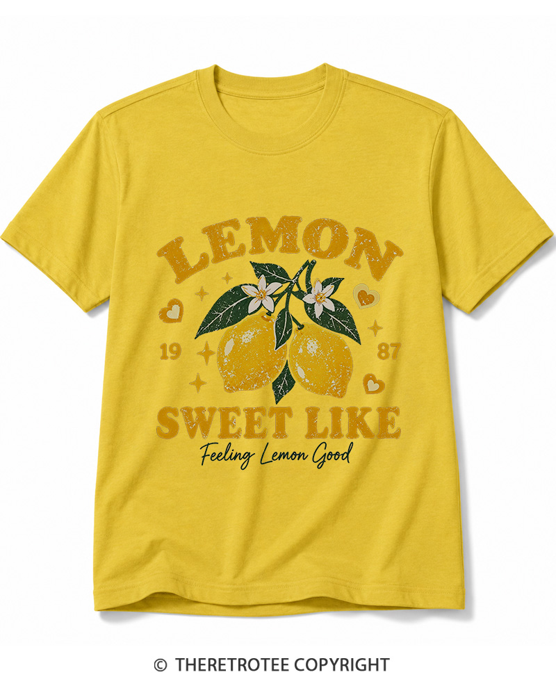 TheRetroTee 1987 Vintage Lemon Graphic Cotton T-Shirt